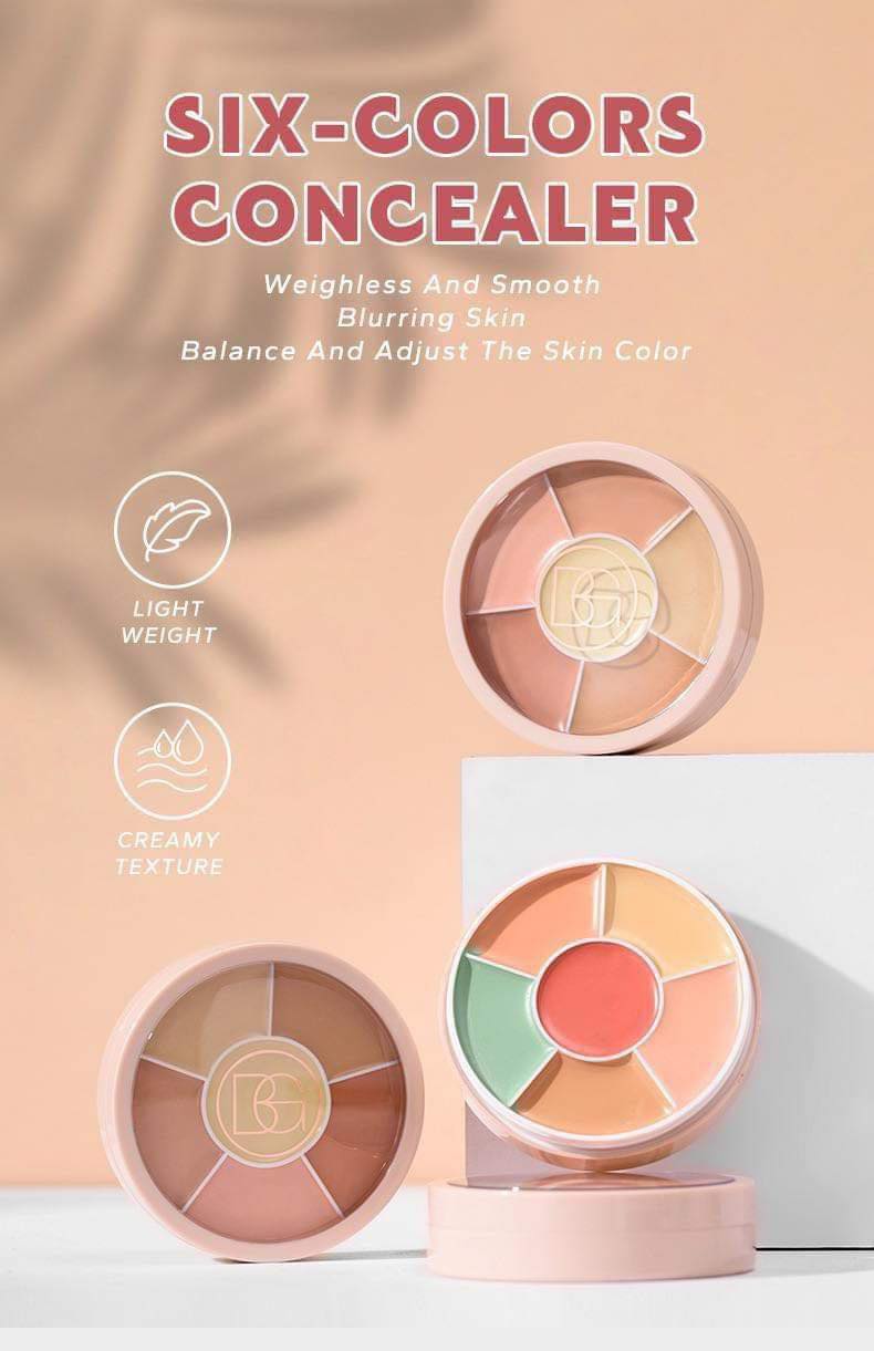 Picture of Beauty Glazed 6-Color Concealer For Spotless, Brightened Skin - Decrease Tear Gaps, Dark Circles & Even Skin Tone