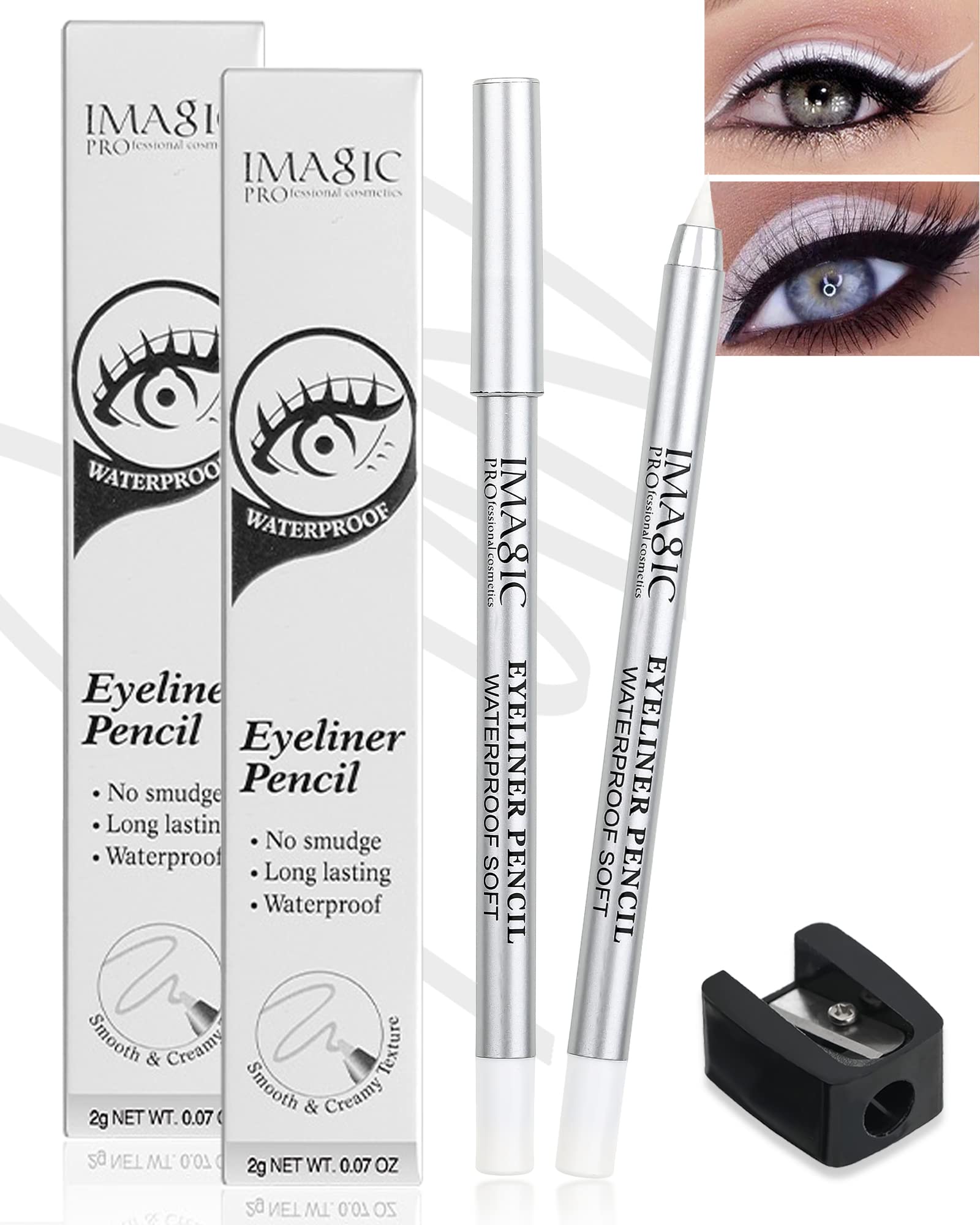 Picture of IMAGIC Gel Eyeliner Pen Long lasting Waterproof Kajal Eyeliner - White