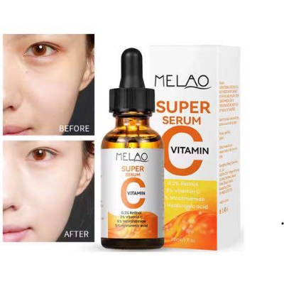 Picture of MELAO Skin Care Anti Aging Hyaluronic Acid Serum and Super Serum With Vitamin C For Face -30ml