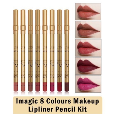 Picture of IMAGIC 8-Color LipLiner Pencil Long Lasting Waterproof Professional Soft Smooth Colorful Matte Lipstick