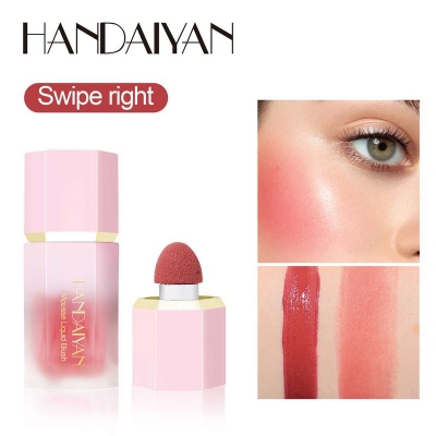 Picture of HANDAIYAN Liquid Blusher, Soft Cream Blush Makeup, Cheeks, Long-Wearing, Natural-Looking, Dewy Finish, Skin Tint Makeup (04#SWIPE RIGHT)