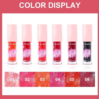 Picture of HANDAIYAN 6 Colors Moisturizer Lip Tint Waterproof Dual-use Non-Stick Cup Natural Lips Cheeks Liquid Lipstick Blush Velvet Matte Lip Gloss