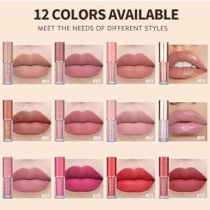 Picture of HANDAIYAN Matt Lipstick 12pcs Waterproof Long Lasting Moisturizing Lip Stick Set Nude Make up Lip Cosmetic for Women