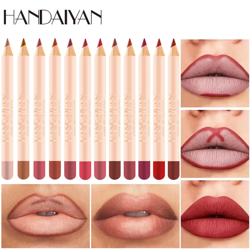 Picture of HANDAIYAN Lip Liner Pencil Matte Lipstick Pen Waterproof Lipliner Lady Charming Makeup Long Lasting Lipsticks-12Pcs/Set