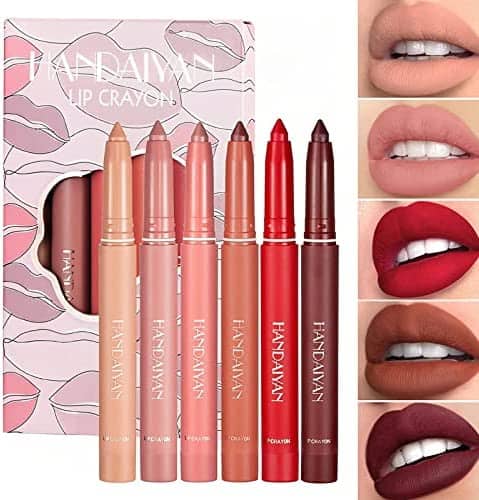 Picture of HANDAIYAN 6PCS Lipstick Pencil Set Long Lasting Waterproof Velvet Matte Mist Lip Liner Pen Lip Makeup-SET A
