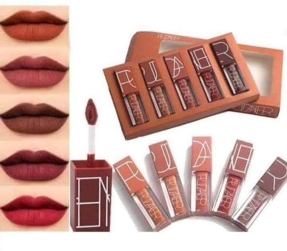 Picture of Pudaier Lipstick Matte Long Lasting Lipstick Set Brand Makeup Gifts for Women Orange Velvet Best Selling Cosmetic Goods Hot-5pcs Set