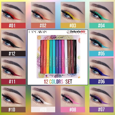 Picture of HANDAIYAN 12 Colors Matte Liquid Eyeliner Set Makeup Waterproof Fast Dry Long Lasting Eye Liner Colorful Liquid Eye Liner Pencil