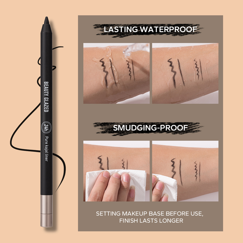 Picture of Beauty Glazed Eyeliner Gel Pen With Pencil Sharpener Not Easy To Smudge Non-smudgeable Eyeliner Ultra-fine Nib Eyeshadow Eyeliner Black Matte