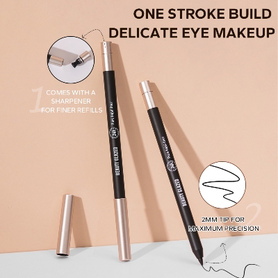 Picture of Beauty Glazed Eyeliner Gel Pen With Pencil Sharpener Not Easy To Smudge Non-smudgeable Eyeliner Ultra-fine Nib Eyeshadow Eyeliner Black Matte