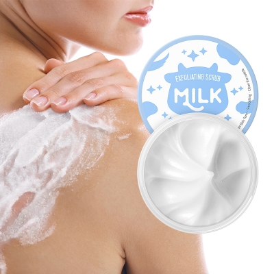 Picture of LAIKOU Milk Exfoliating Body Scrub Remove Cuticle Dead Skin Smoothing Even Skin Tone -90gm