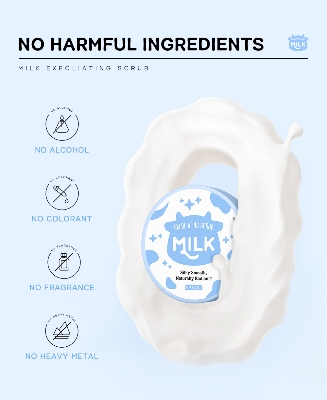 Picture of LAIKOU Milk Exfoliating Scrub 90g Clean The Cuticle Smooth & Radiant Skin Tone Exfoliate Dead Skin Cells & Impurities