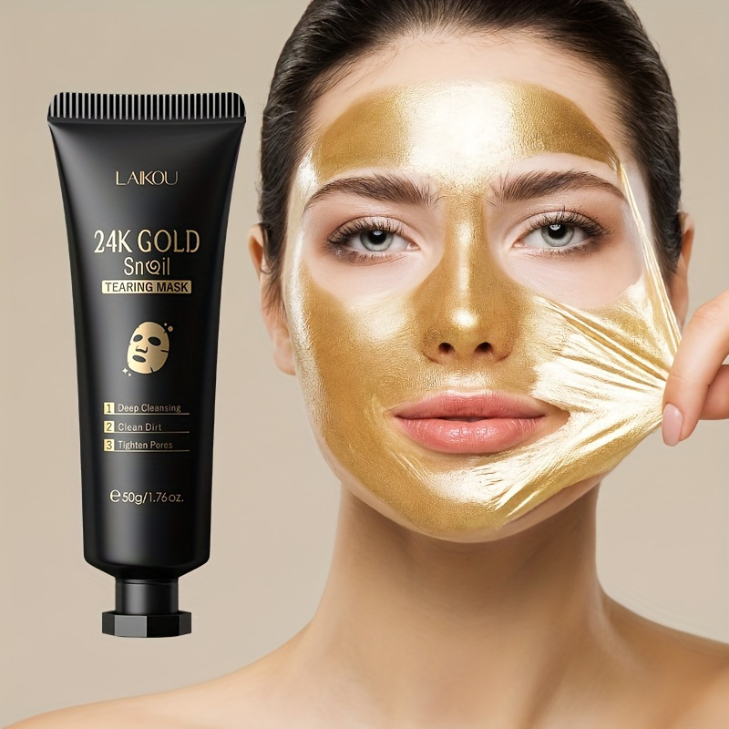 Picture of LAIKOU 24k Tearing Mask, Facial Dirt Remover Mask, Peel Off Mask, Cleansing Mask-50gm