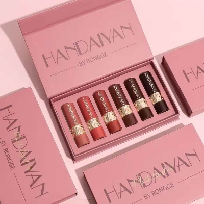 Picture of Handaiyan 6-Piece Matte Lipstick Set, Long-Lasting Waterproof Liquid Lipstick