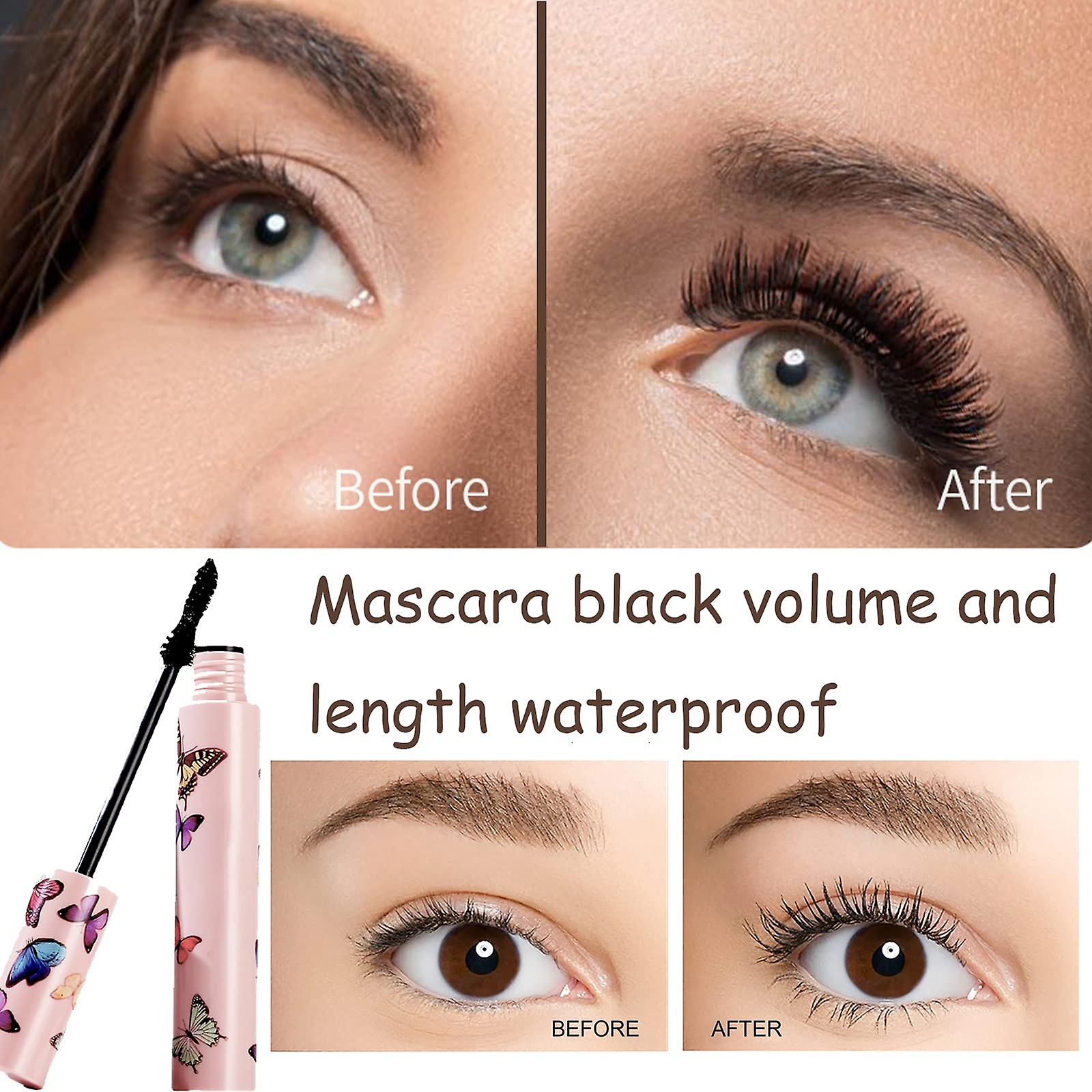 Picture of HANDAIYAN 1Pcs 8D Silk Fiber Lash Mascara Waterproof Mascara for Eyelash Extension Black Thick Eye Lashes Curler