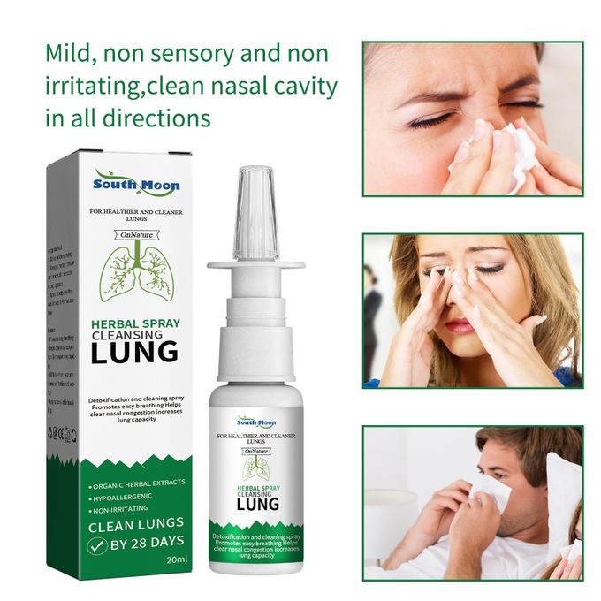 Picture of South Moon Herbal Spray Cleansing Lung Relieve Sore Throat Inflammation Nose Discomfort Non Irritating Nasal Body Care Spray-20ml