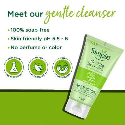 Picture of Simple Sensitive Skin Refreshing Face Wash 1-50ml