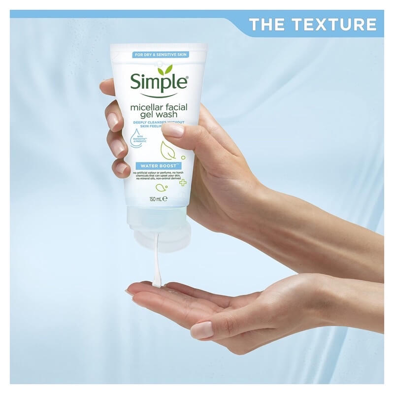 Picture of Simple Water Boost Micellar Facial Gel Wash for Sensitive Skin -150ml