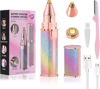 Picture of 2 in 1 Flawless Facial Razor Painless Eyebrow Removal Shaver