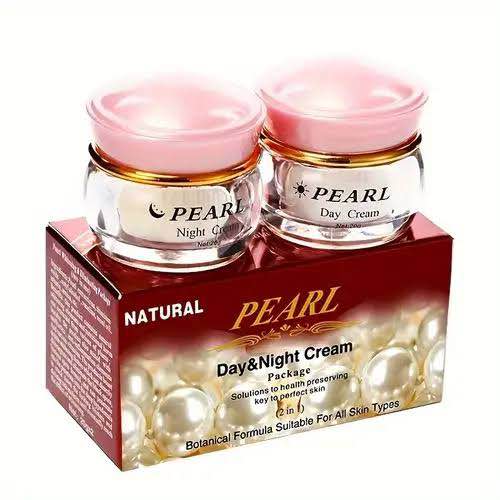Picture of FEIQUE 2in1 Natural Pearl Cream Set Whitening Anti-Aging Renewing Solutions to Health Preserving Key To Perfect Skin