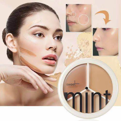 Picture of Sweet Mint Concealer Palette 3 Color Long lasting High Coverage concealer