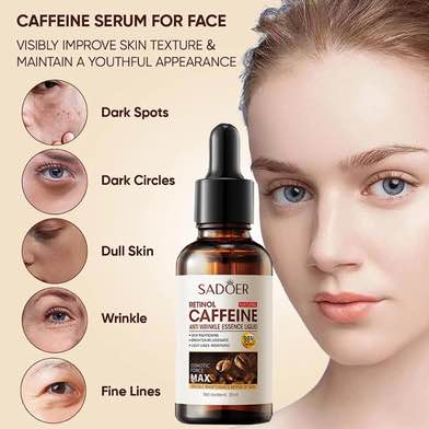 Picture of Sadoer Retinol Caffeine Anti Wrinkle Essence Skin Glow Essence -30ml
