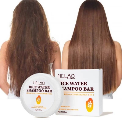 Picture of Melao Rice Water Shampoo Bar & Conditioner 2 In lenriched With Rice Fermentation Essence Conditioner Bar Soap Rice Repair Shampoo Bar