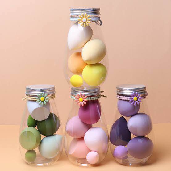 Picture of 6pcs Travel Size Super Soft Makeup Sponge Beauty Blender Set - Smooth Foundation Applicator For Flawless Finish, Dry And Wet Use, Ideal For Home Or Travel