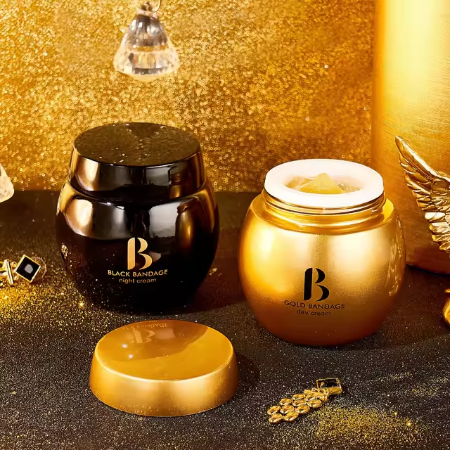 Picture of Black Gold Bandage Day Night Face Cream Set Anti Aging Repairing Moisturizing Nourishing Cream -110gm