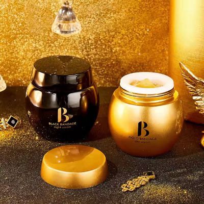 Picture of Black Gold Bandage Day Night Face Cream Set Anti Aging Repairing Moisturizing Nourishing Cream -110gm