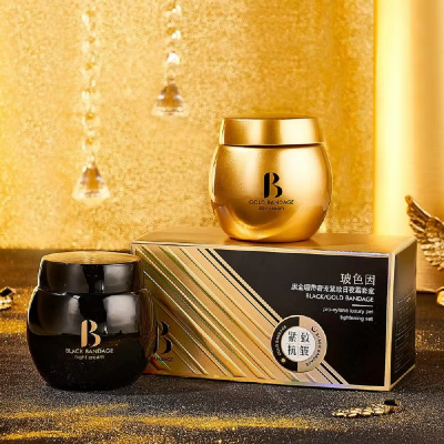Picture of Black Gold Bandage Day Night Face Cream Set Anti Aging Repairing Moisturizing Nourishing Cream -110gm