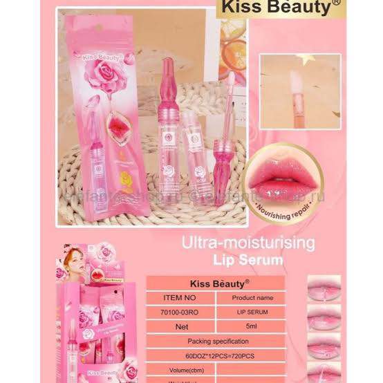 Picture of Kiss Beauty Lip Serum Essence Ultra Moisturising Rose 5ml