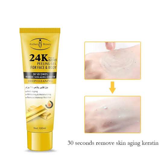 Picture of Aichun beauty 24k pure gold peeling gel for face & body 100 ML