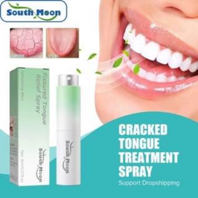 Picture of South Moon Cracked Tongue Treatment Spray Remove Oral Odor Halitosis Fresh Breath Tongue Cleaning Mouth Ulcer Pain Relief Spray
