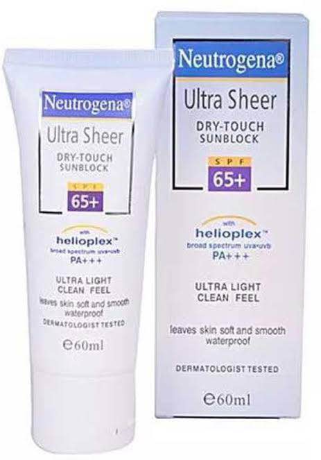 Picture of Neutrogena Ultra Sheer Dry-Touch Sunblock SPF-65+ (India) -  60ml