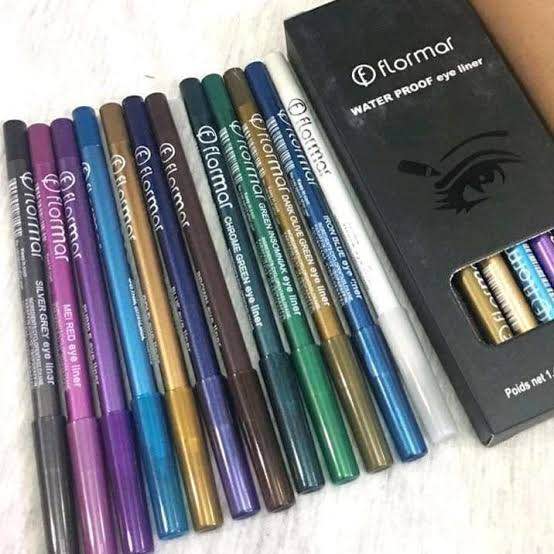 Picture of Flormar Waterproof Eyeliner Pencils 12pcs Set