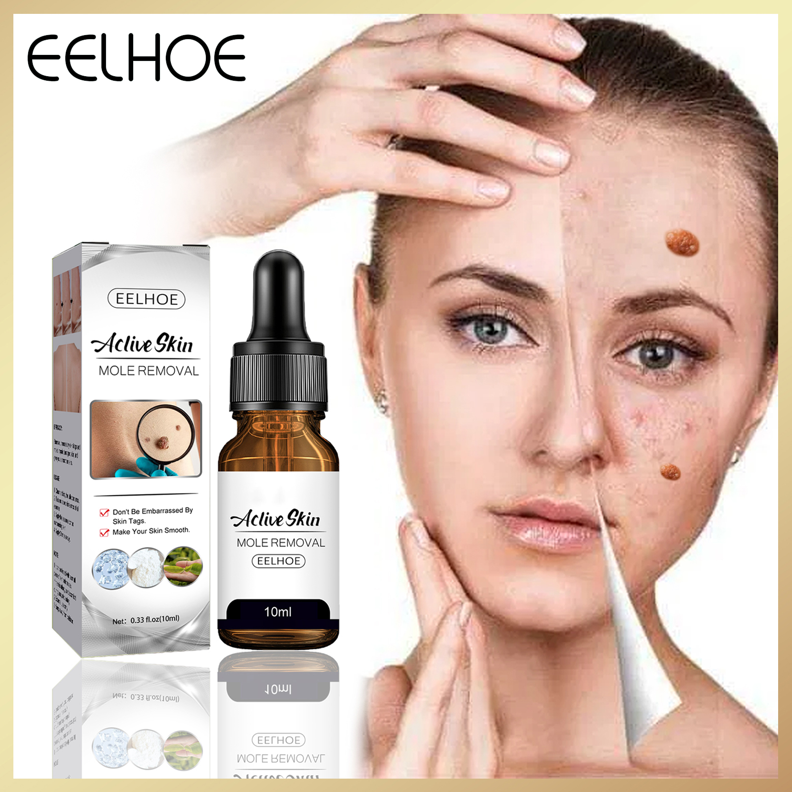 Picture of Eelhoe Active Skin Mole Reduce Serum Spot Removing Essence Face Mole Removal Repair Barrier Fix Facial Blemish Smooth Skin-10ml