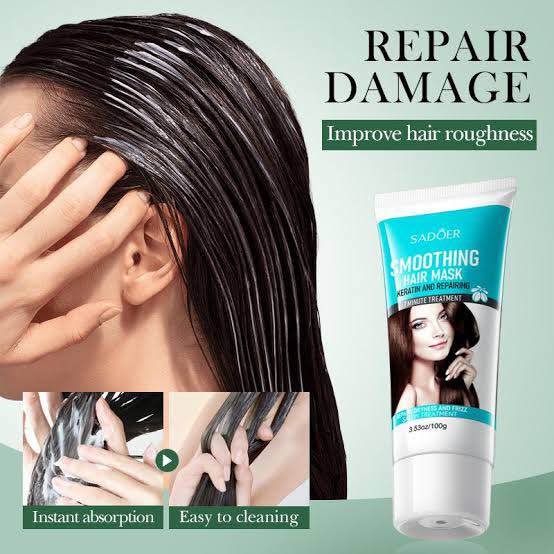 Picture of SADOER One Minute Oil Keratin Smoothing Repair Mask To Improve Frizziness-100gm