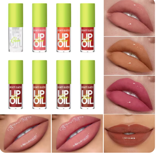Picture of Beauty Glazed Big Brush Head Lip Oil Ultra-Hydrating & Nourishing Smooth Glossy Finish Lip Glow Oil Shiny and Vegan Tinted Lip Gloss Non-Sticky Formula