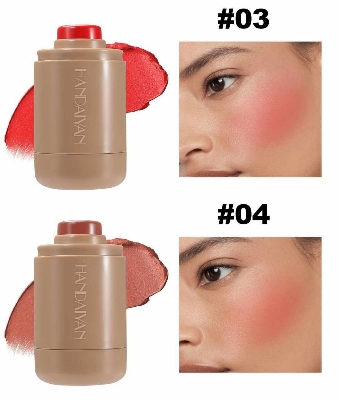 Picture of HANDAIYAN 3-in-1 Pocket Blush Stick Natural Color Rendering Smooth Moisturizing Face Rouge Cream Waterproof Matte Contour Makeup