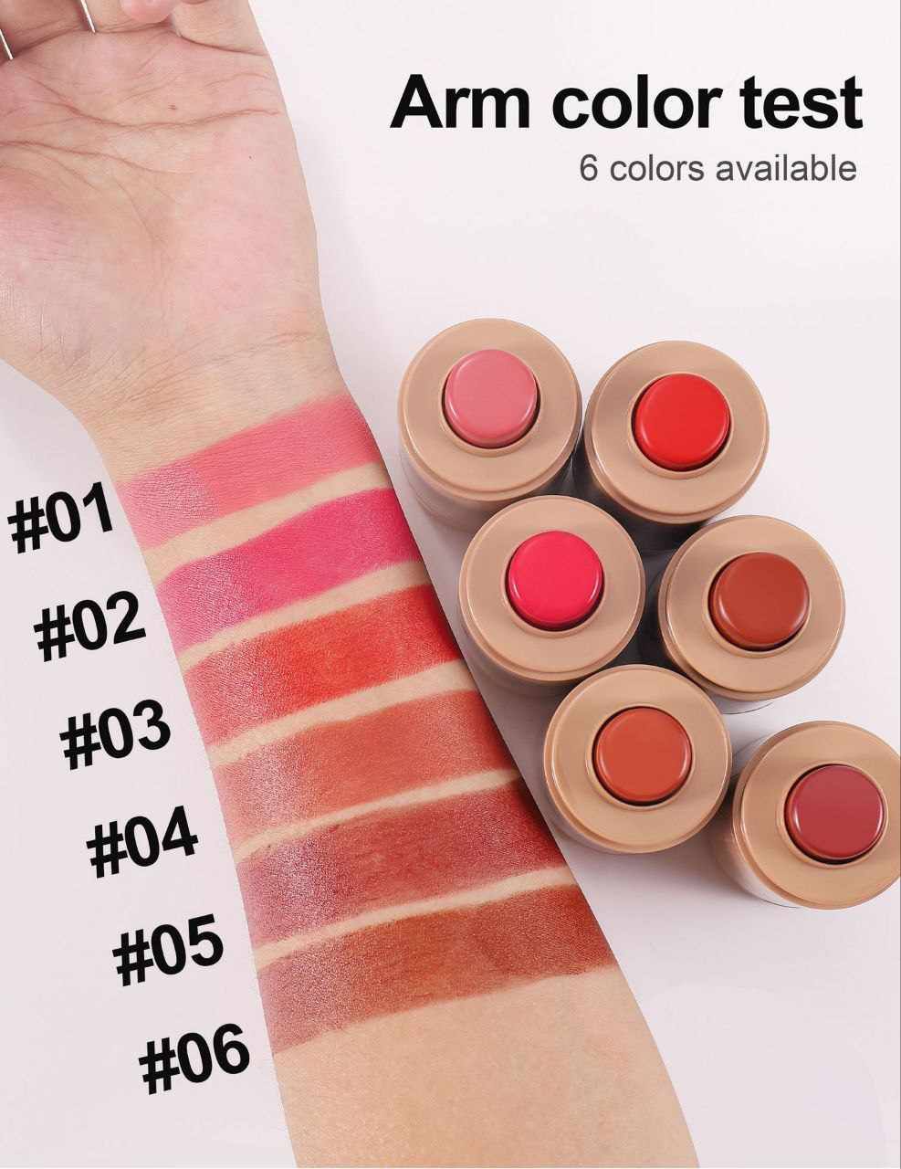 Picture of HANDAIYAN 3-in-1 Pocket Blush Stick Natural Color Rendering Smooth Moisturizing Face Rouge Cream Waterproof Matte Contour Makeup