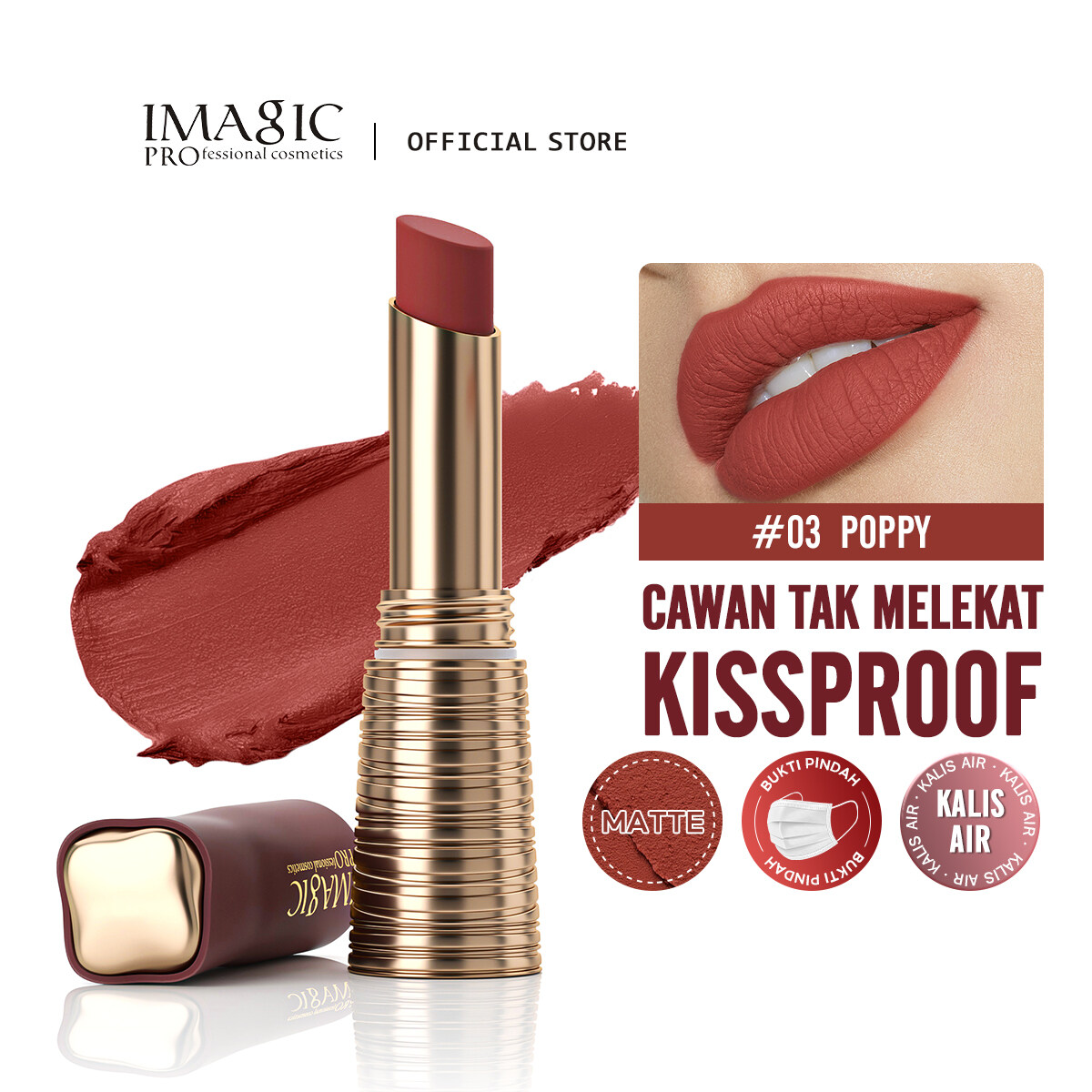 Picture of IMAGIC Non-stick Cup Lipstick Matte Velvet Lip Tint High Pigment Waterproof Lip Makep Soft Smooth