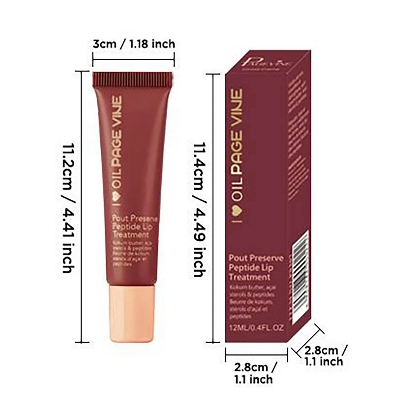 Picture of Page Vine Peptide Lip Gloss Butter Lip Balm Ca - Hydrating Peptide Lip Shiny Lip Stain Tint Long Lasting Lip Gloss Plumping Lip Oil -Coco cream