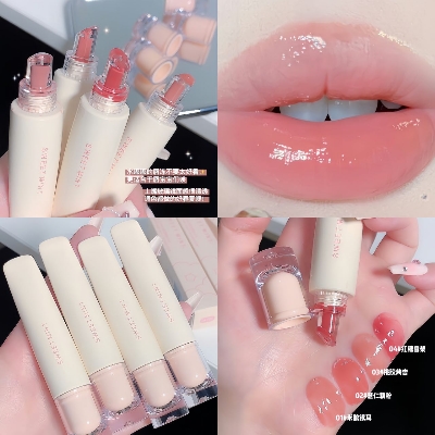 Picture of Jelly Lip Gloss Long Lasting Mirror Water Lip Glaze Colored Moisturizing Lipstick Crystal Shiny Lip Tint Korean Lips Care Makeup