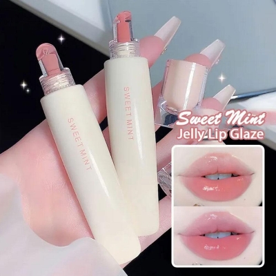 Picture of Jelly Lip Gloss Long Lasting Mirror Water Lip Glaze Colored Moisturizing Lipstick Crystal Shiny Lip Tint Korean Lips Care Makeup