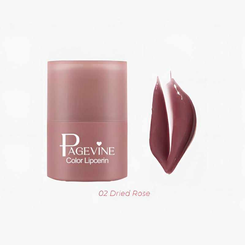 Picture of PAGE VINE Lip Serum Twist Lipstick Lip Gloss Moisturizing Fade Lip Pattern Lip Gloss-#02 Dried Rose