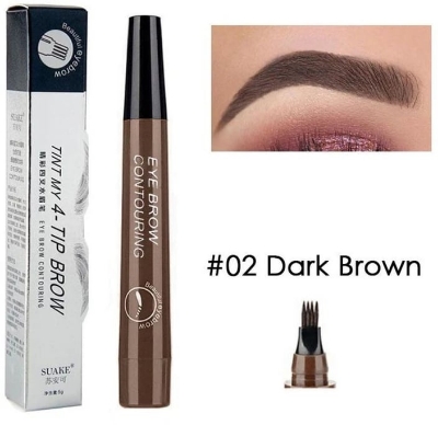 Picture of TINT MY 4-TIP BROW Liquid Eyebrow Pencil Waterproof (No 2 ) (Dark Brown)