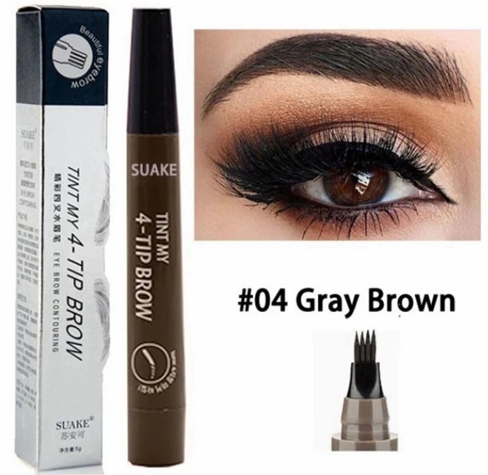 Picture of TINT MY 4-TIP BROW Liquid Eyebrow Pencil Waterproof -#04 GRAY BROWN