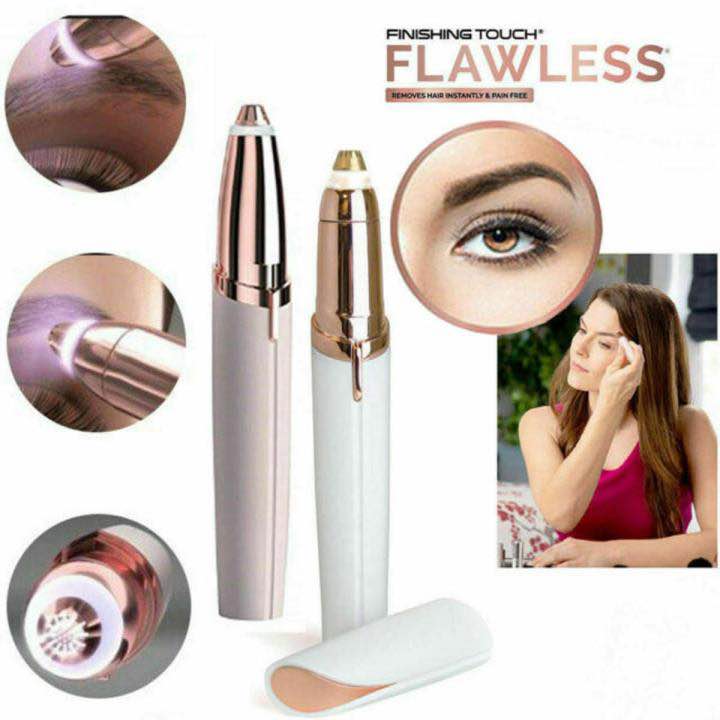 Picture of Finishing Touch Flawless Brows Eyebrow Hair Remover Electric Razor for Women with LED Light for Instant and Painless Hair Removal