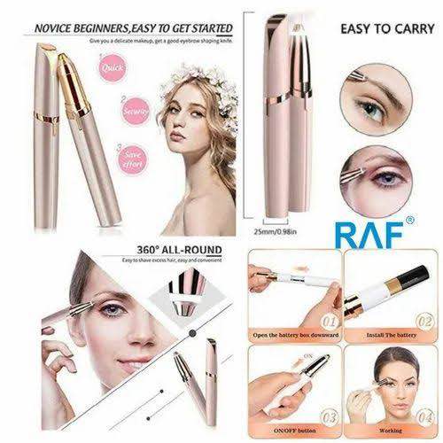 Picture of Finishing Touch Flawless Brows Eyebrow Hair Remover Electric Razor for Women with LED Light for Instant and Painless Hair Removal