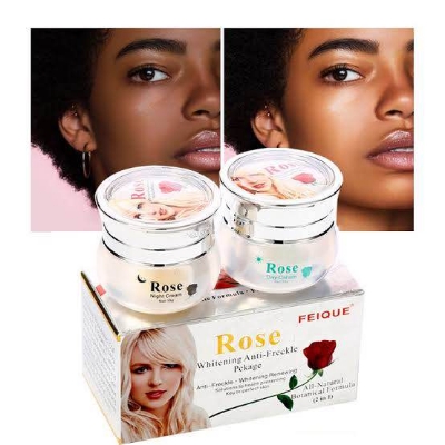 Picture of FEIQUE 2pcs Rose Cream Set Purifying Nutrient Anti-Freckle Anti-Wrinkle Nourishing Renewing Moisturize Day&Night Cream